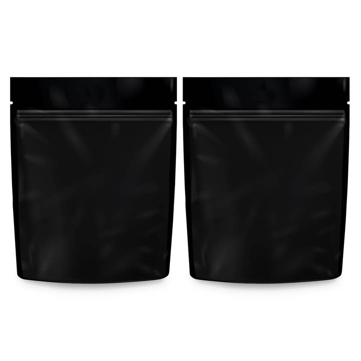 Mylar bags Food Storage Bags 100ct - All Black 1 Gram for wholesale by Cannatron