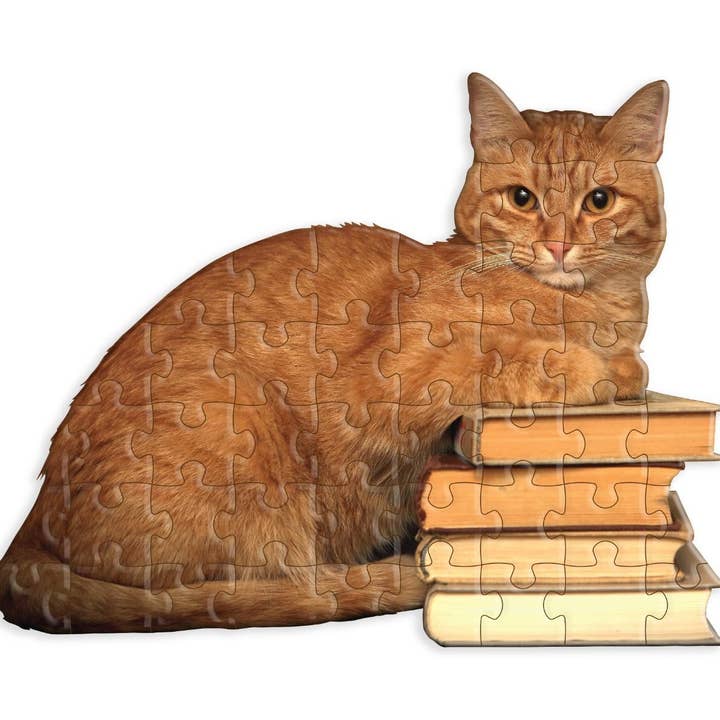 Gibbs Smith - Wholesale Puzzle - Adult - Cat Reader Jiggie Puzzle