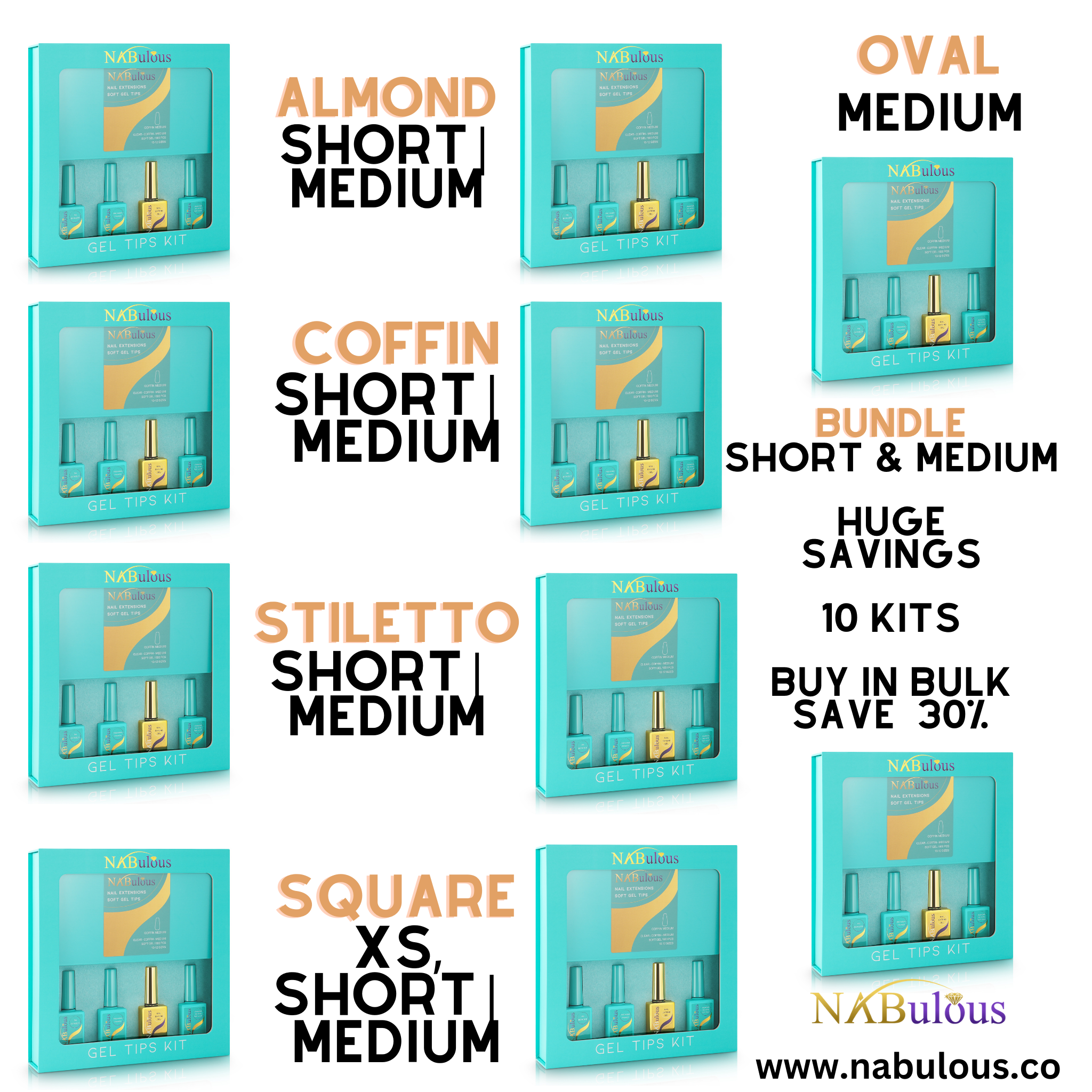 NABulous – Engroshandel Sæt til neglepleje – KIT | Gel T | Professionelt startkit NABulous Nails | Blødt gel negletip kit | Alt du behøver58