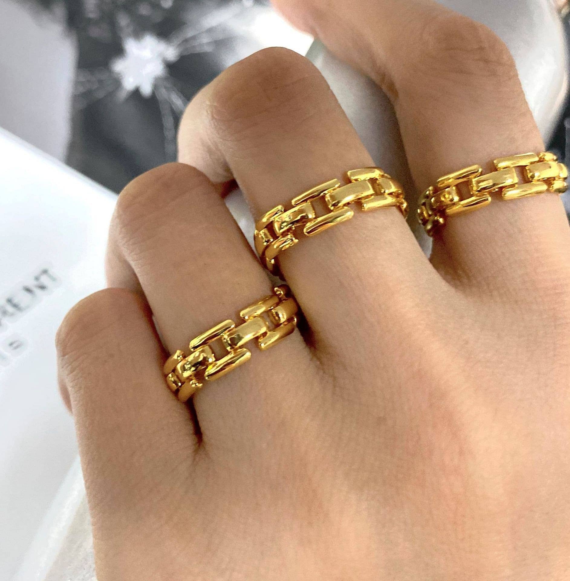 ElevateWell - Wholesale Chain Ring - Chain Link Ring0