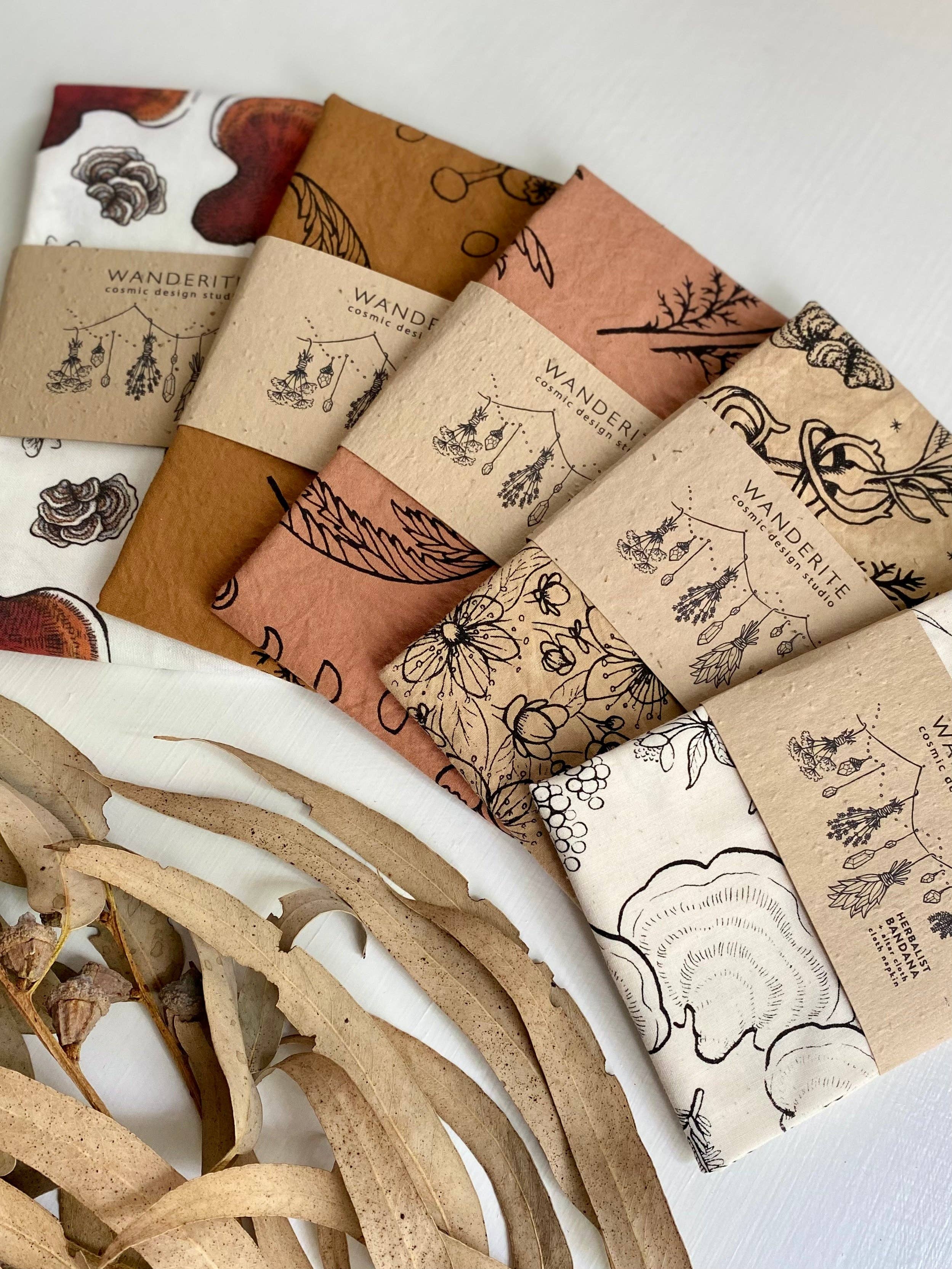 Wanderite – wholesale Bandana – Unisex – Bandana | Herbs of Protection | Tea-Dyed11