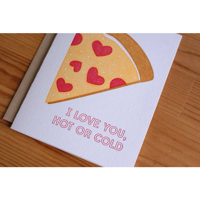 Fishcake Design - Wholesale Love Card - Pizza Card – Letterpress Card, I Love You, Valentines Day Card, Anniversary Card