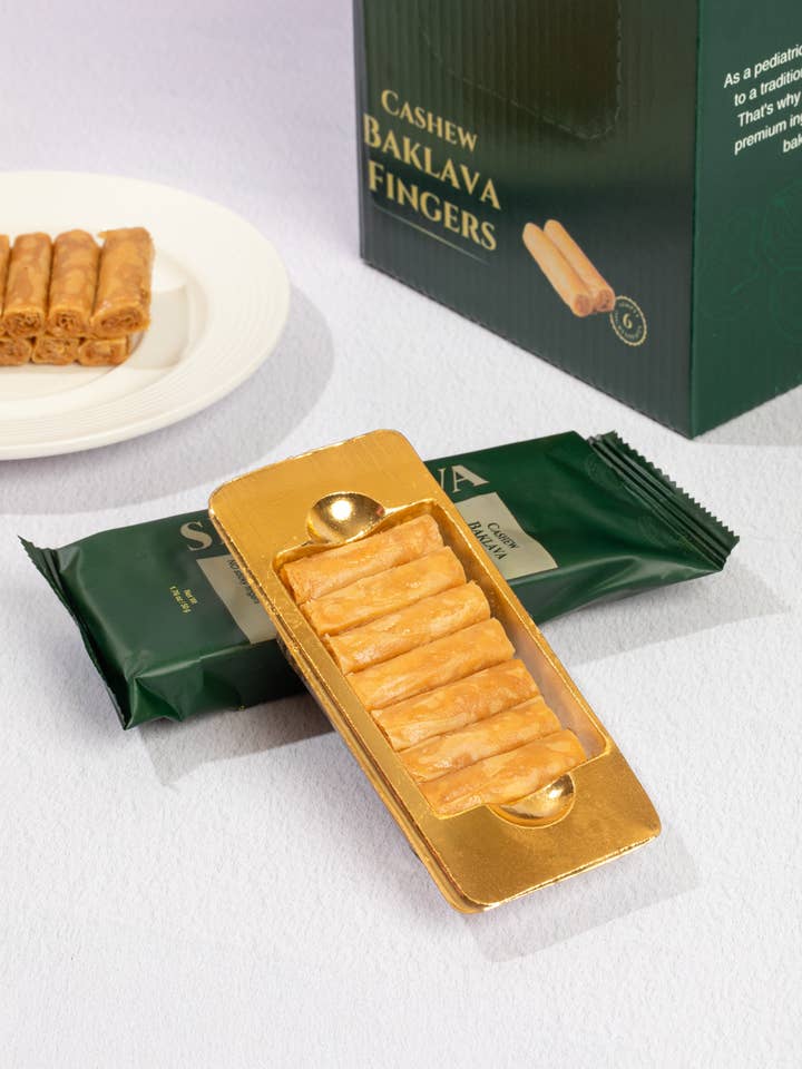 Baklava Fingers Cashew - Snacklava® | 20 Pack for wholesale by Dar Baklava, LLC