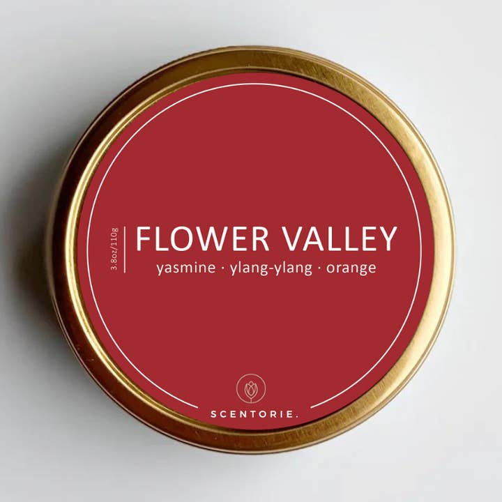 Flower Valley Canola Wax geurkaars 110g/20u Wood Lick voor wholesale door SCENTORIE.