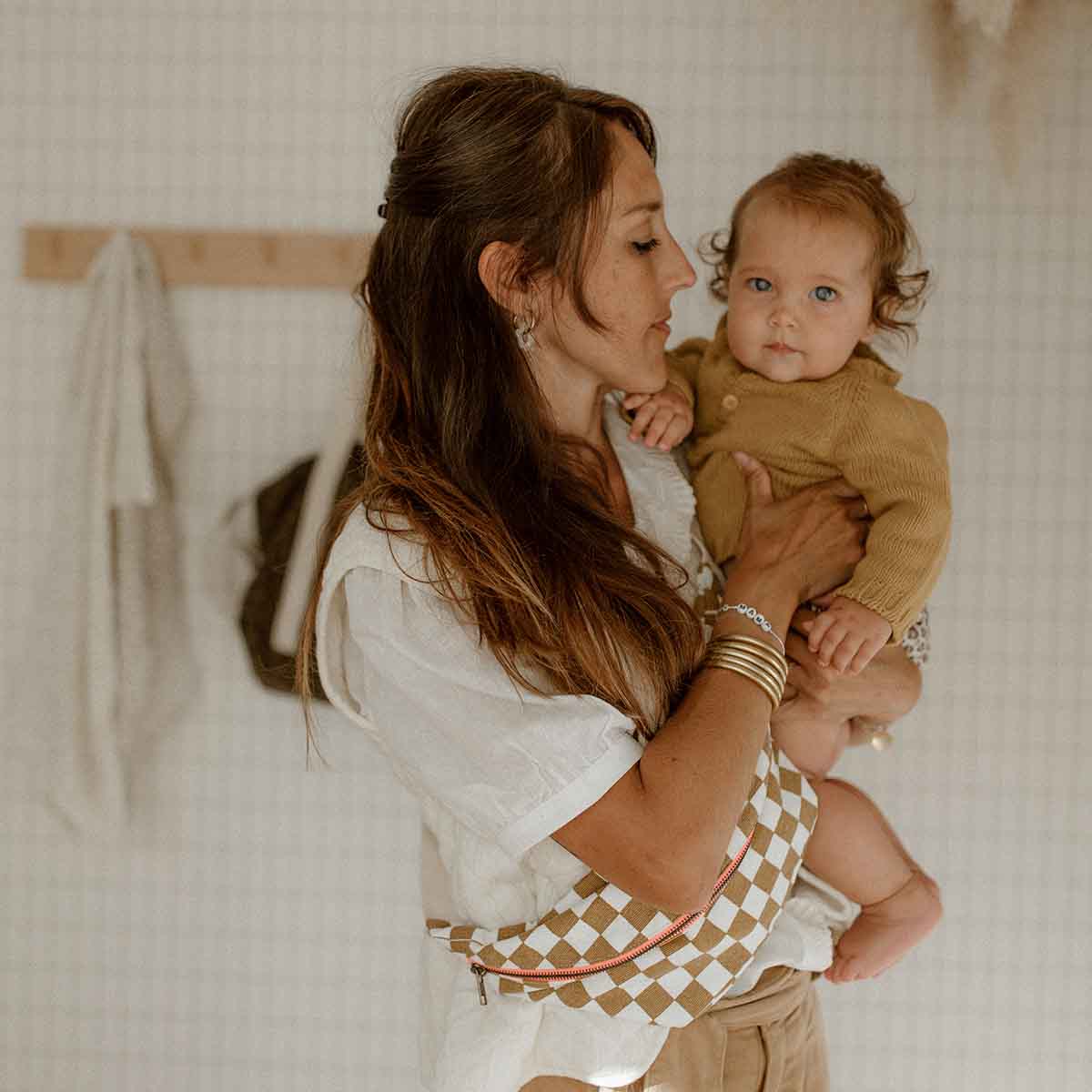 Rose in April - Wholesale Messenger Bag - Women's - WOMEN BUM BAG CHECKERBOARD CARAMEL6