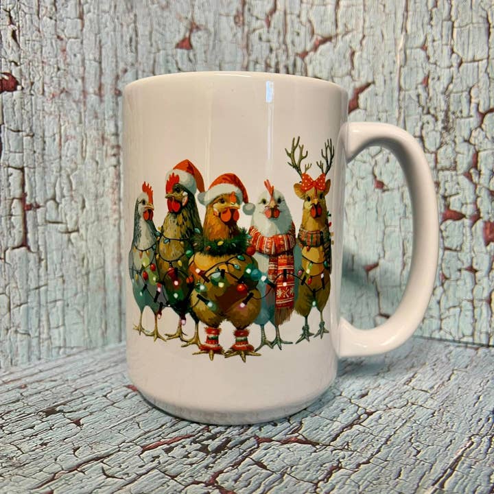 Christmas Chickens 15oz Coffee Mug and other Purchase Wholesale christmas chicken. Free Returns & Net 60 Terms on Faire trending on Faire.