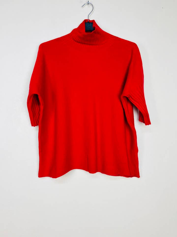 Lucky Nana - Wholesale Knit Sweater - Women's - SO 8103 Ribbed turtleneck sweater, 3/4 sleeve