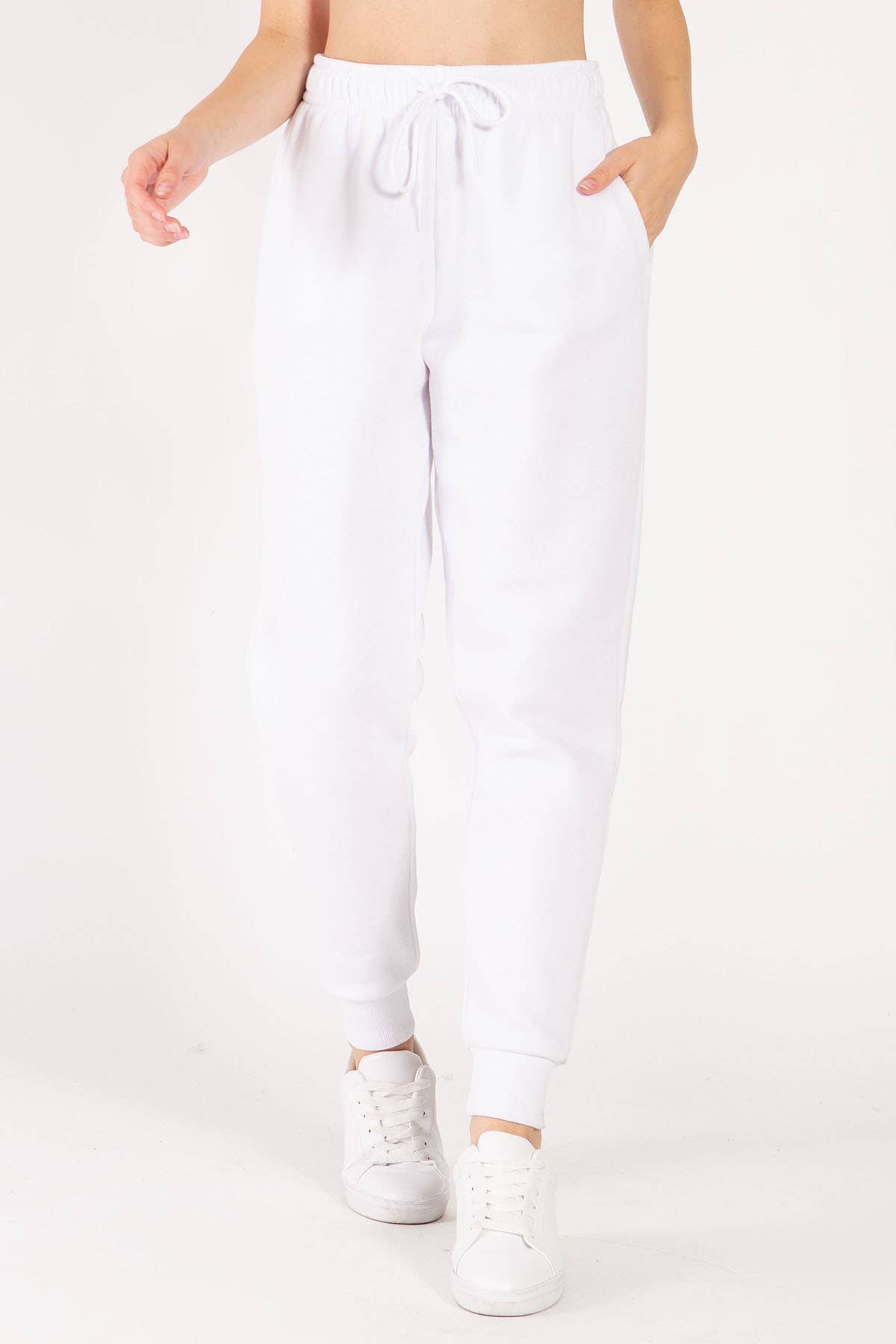 Color 5 - Wholesale Athletic Sweatpants/Joggers - Women's - Solid color fleece jogger pants with elastic waist band1