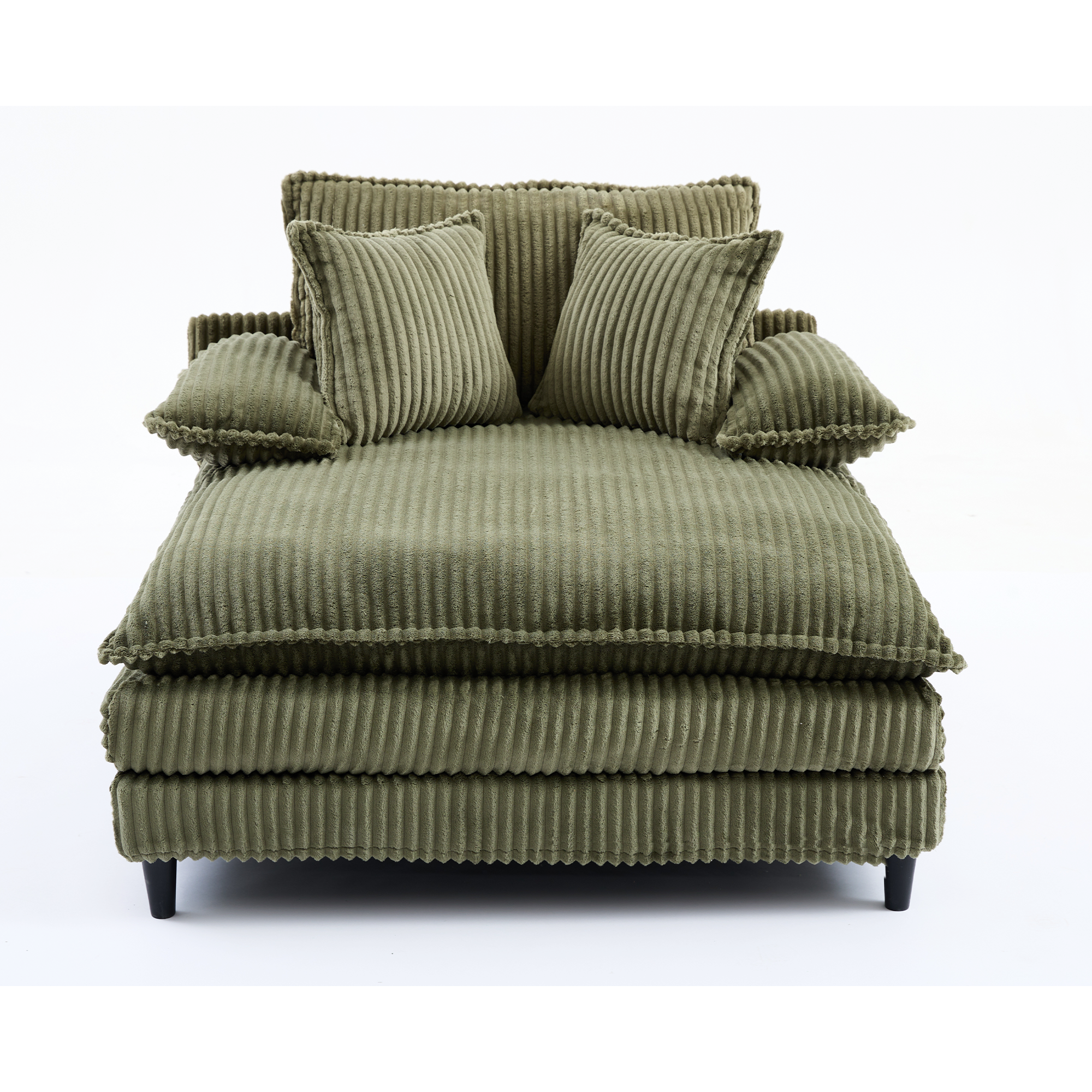 39F Inc. - Wholesale Sofa - NEW 54.75" Green Corduroy Chaise Lounge - 4 Gears, 2 Pillows23