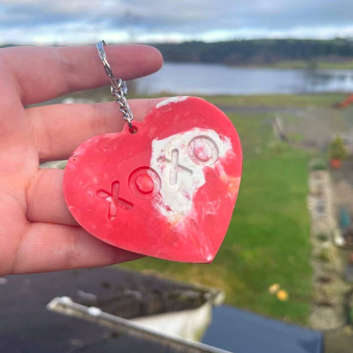 XOXO Valentines Återvunnen plast nyckelring för wholesale av Opals Treasures