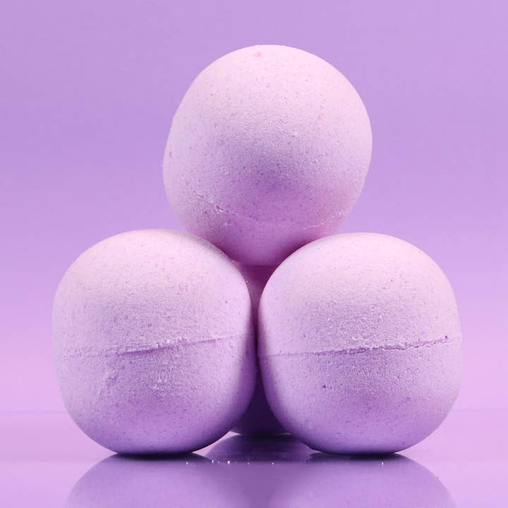 Lavender Bath Bomb for wholesale by Story Bath Bombs