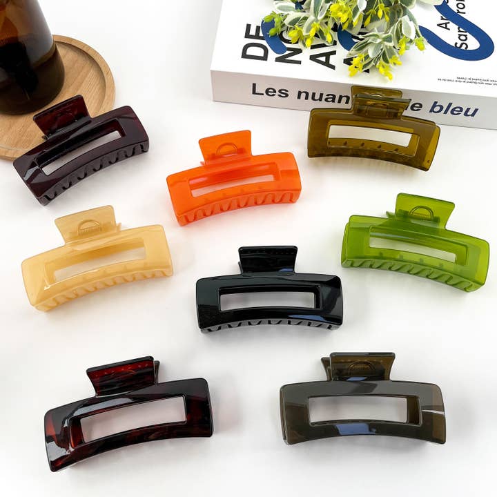 Fermaglio per capelli rettangolare da 4,13", clip ad artiglio classico per la vendita all'ingrosso da parte di TheDivaSoap