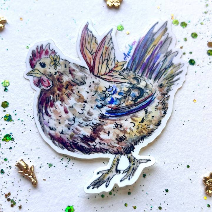 Chicken Fairy Sticker for wholesale by Aquabun
