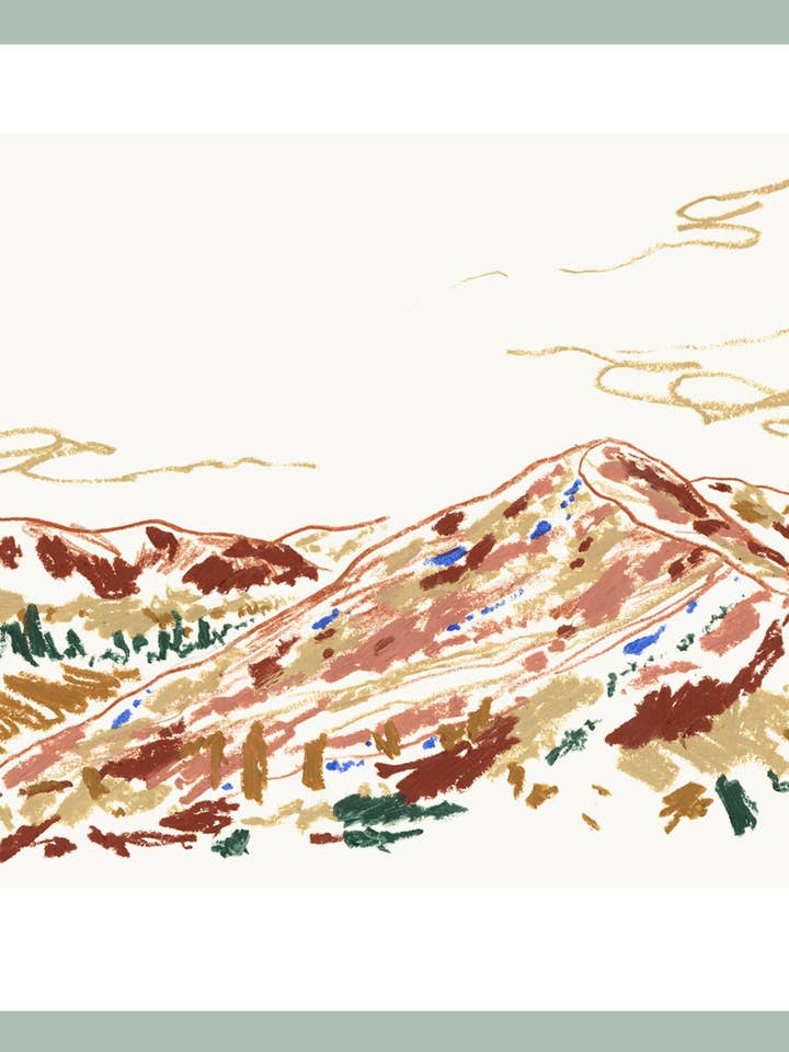 Catbells II Art Print for wholesale by Sophie Tresidder Printmaker