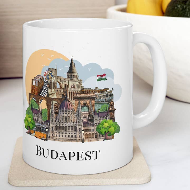 Mug Point de Repère de Budapest pour la vente par simply blessed shy