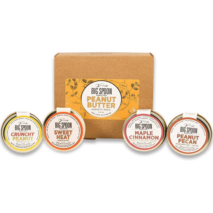 Big Spoon Roasters – wholesale Nut butter – Mini 3oz Peanut Butter Variety Pack