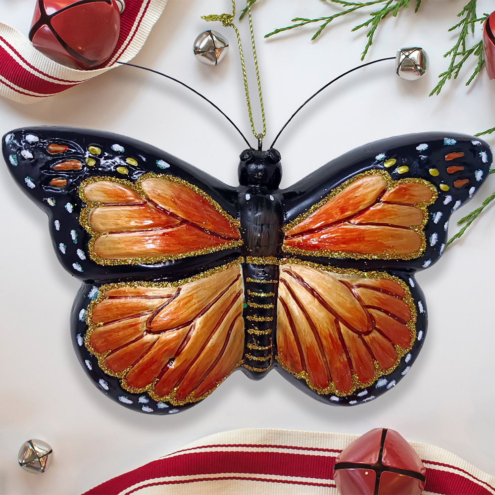 OrnamentallyYou - Wholesale Ornament - Monarch Butterfly Glass Christmas Ornament2