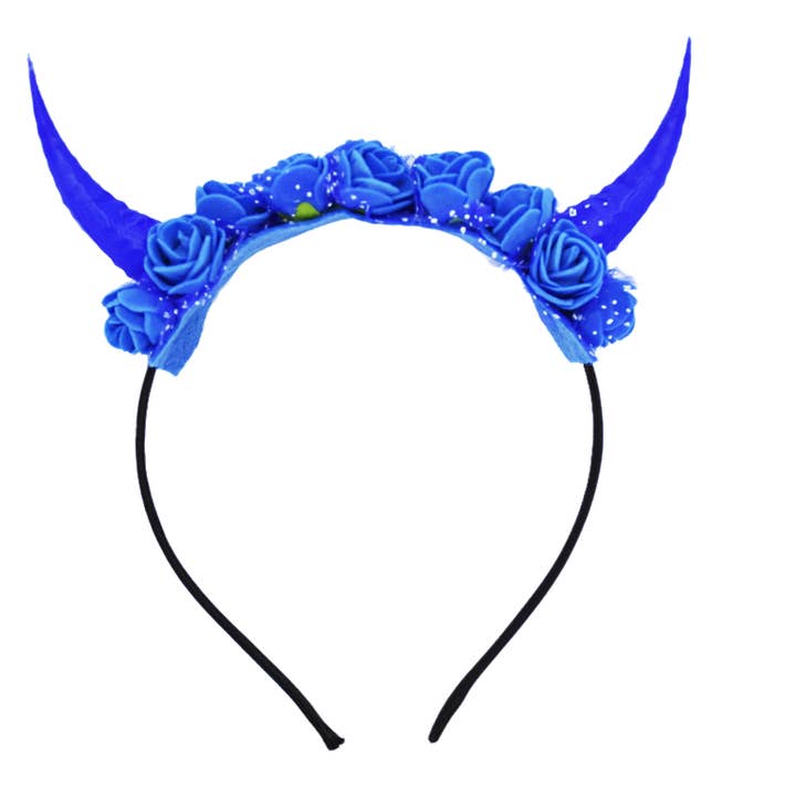 Demon Horns Headband - blue for wholesale by Yumiland