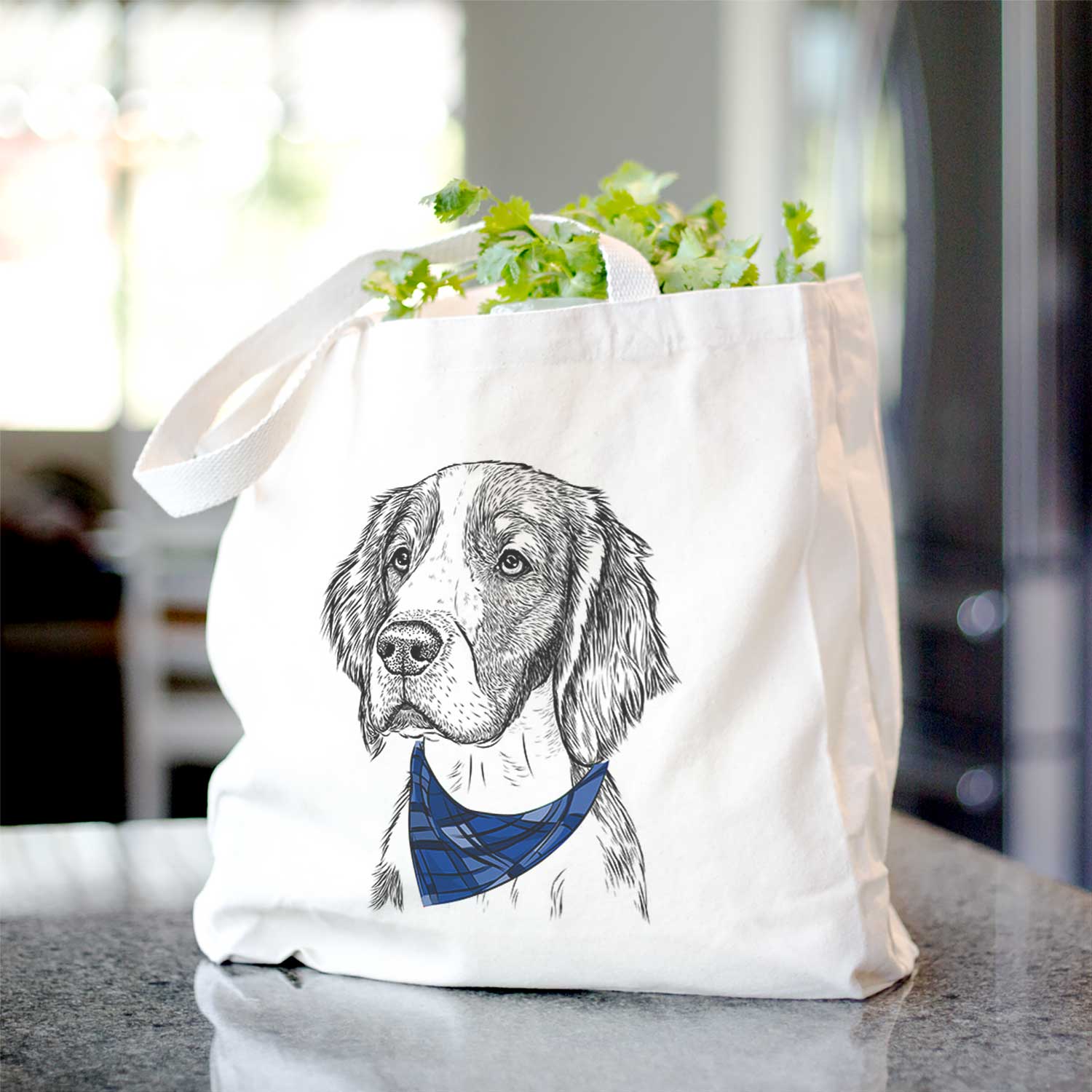 Beige Roxy the Welsh Springer Spaniel - Tote Bag for wholesale on Faire4