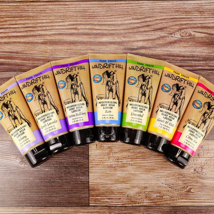 Windrift Hill Goat Milk Skincare - Wholesale Hand & Body Lotion - Lovely Lavender Goat Milk Lotion - Tube|6pack