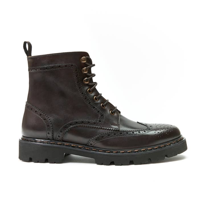 Dunkelbrauner Stiefelette. Art. BP7247 für den Großhandel von British Passport