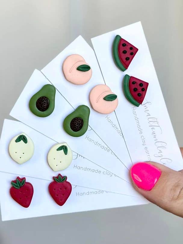 Fruit Studs for wholesale by SmallTownClayCo