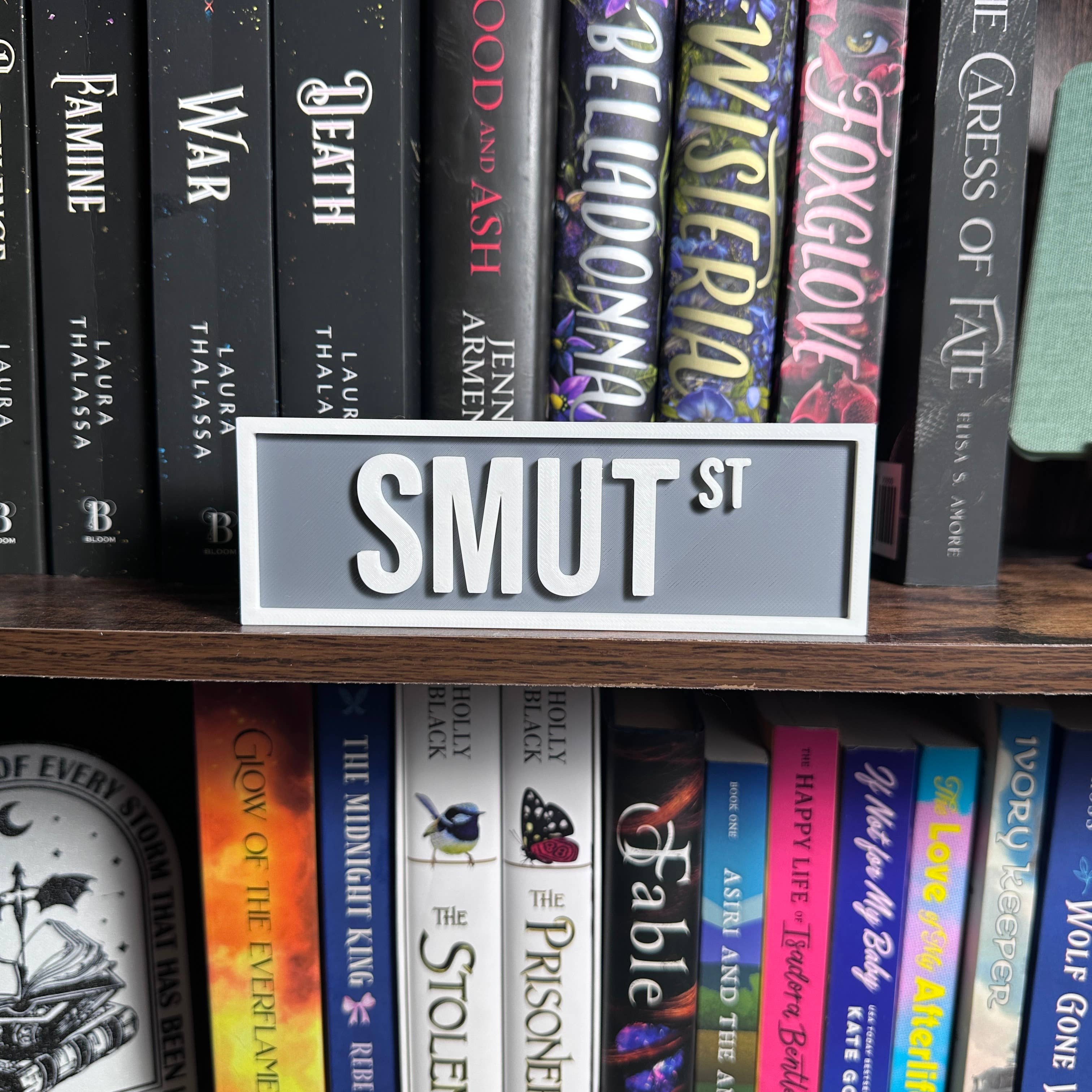 The Crafted Nook - Wholesale Sign - Smut Street Sign | Bookshelf Decor0