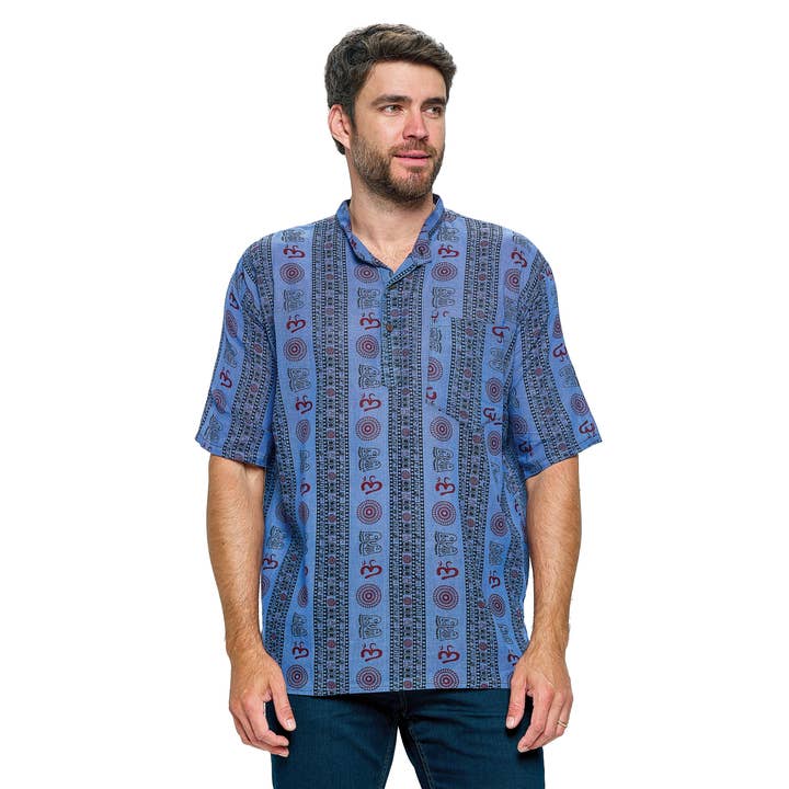 Yak & Yeti - Venta al por mayor Camisa con botones - Hombre - REBAJA Kurta Hombre Mantra Om