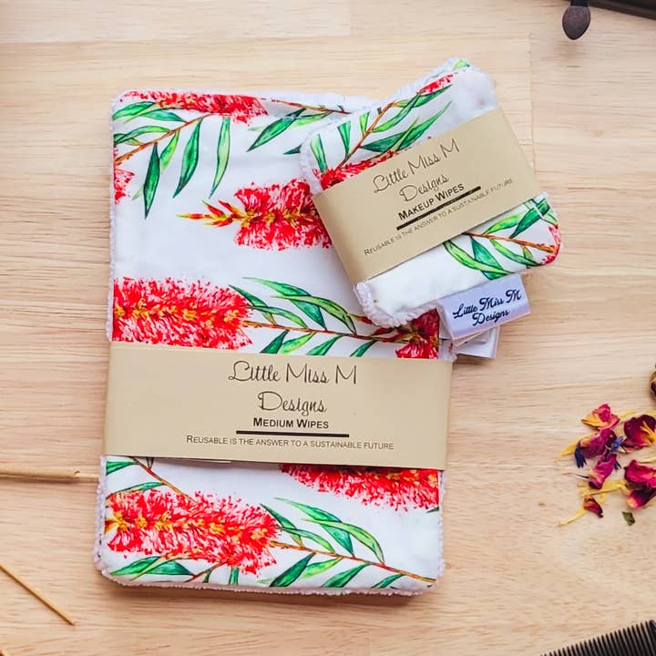 Bottle Brush Makeup wipes for wholesale by Little Miss M Designs