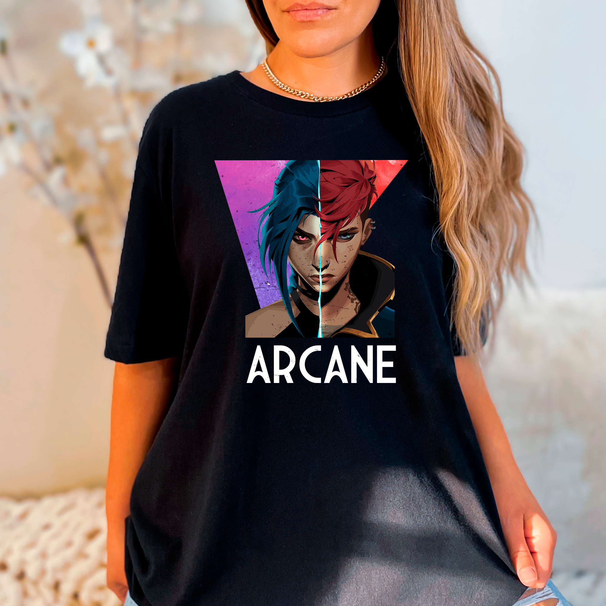 Eleven Fashion - Wholesale Screen Printed T-Shirt - Women's - Arcane Anime Lover Shirt0