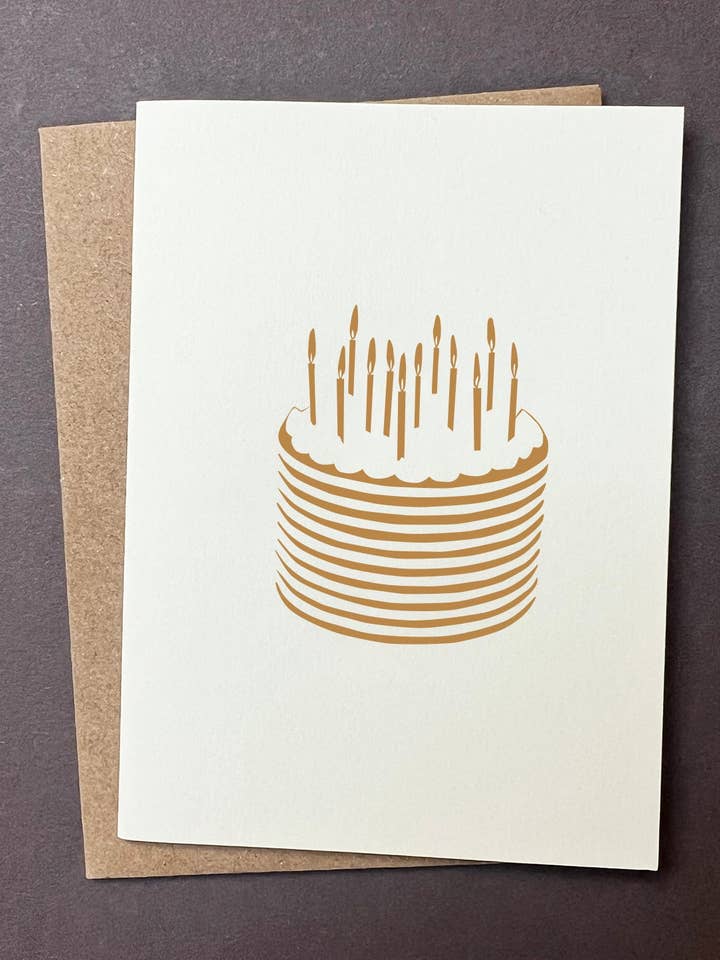 Birthday Cake Card for wholesale by Penguin Ink