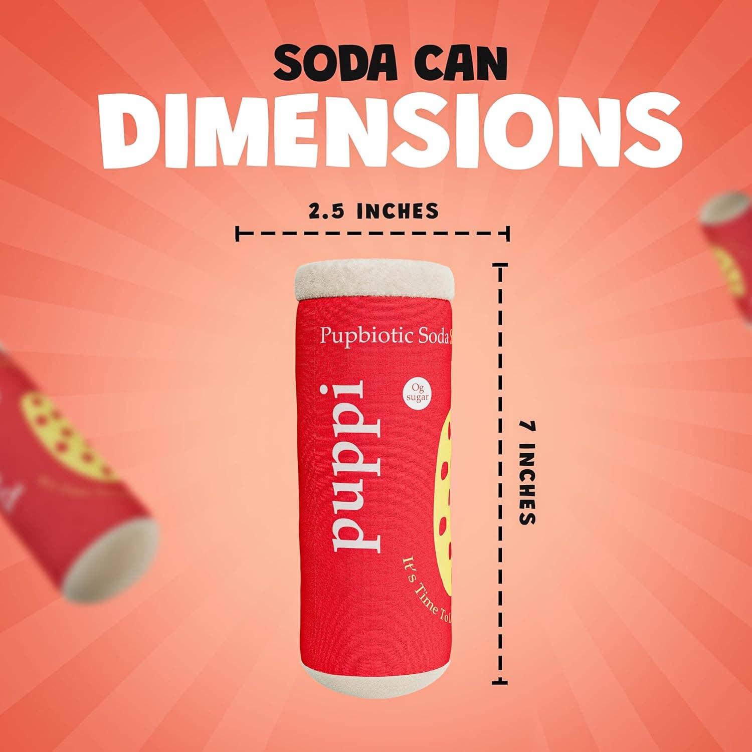 Both Tails - Wholesale Pet Squeaky Toy - Dog - Puppi Soda Can Dog Toy with Squeaker3