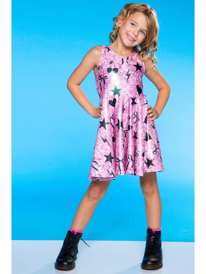 PixieLane - Wholesale Dress - Kids - Glitter Tank Super Twirl Dress1