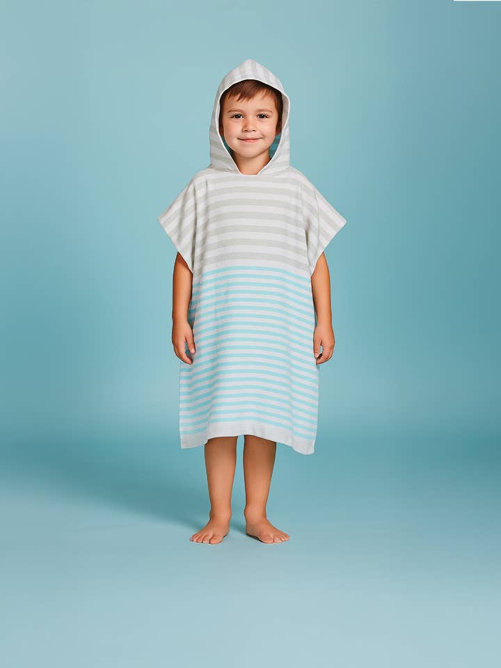 PLAYA Kids Poncho Beach Piscina Hammam Toalha de Praia em Caixa de Presente, Azul por atacado de Towel to Go