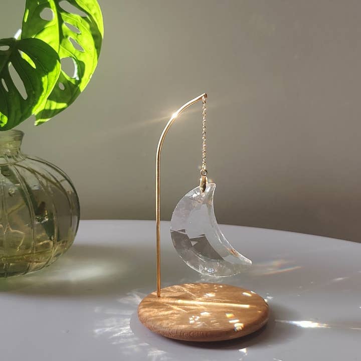 Atelier Intuitive - Wholesale Ornament - MYSTIQUE • Freestanding Suncatcher | Crystal Moon Decoration0