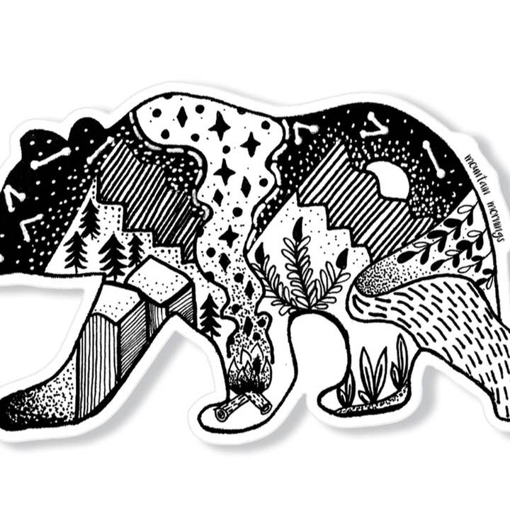 Adhesivo Roaming Bear para venta al por mayor de Mountain Mornings