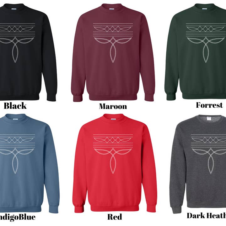 SweetBee - Wholesale Graphic Sweatshirt - Women's - Boot Stitch #2 Western Comfy Sweatshirt2