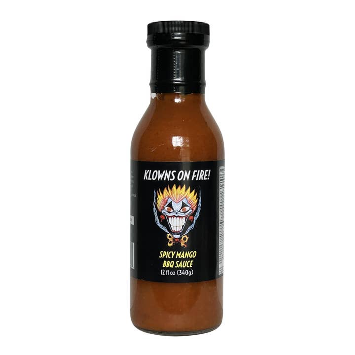 Klowns On Fire Gourmet Sauces - Wholesale BBQ Sauce - Spicy Mango BBQ/Wing Sauce