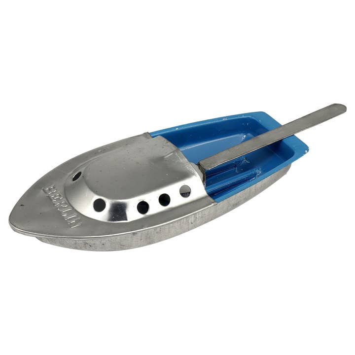 Tribal Trade GmbH - Wholesale Classic Toy - Kids - Tin toy candle boat Berlin silver light blue pop