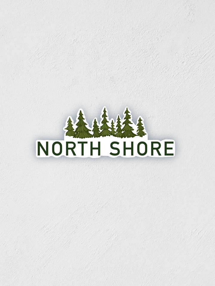 North Shore Trees Sticker for wholesale by Little Rocks Design