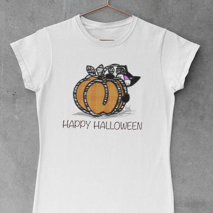 Halloween T-shirt met korte mouwen voor wholesale door Luldesign