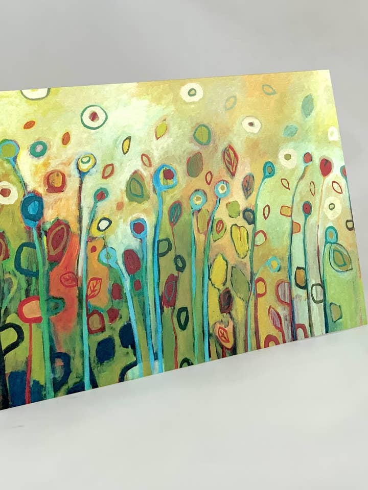 Spring Floral Pods (A6) Blank Note Card for wholesale by Jennifer Lommers