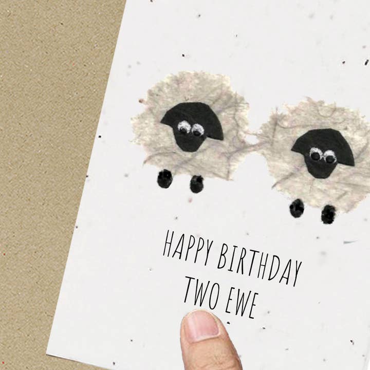 Eco Friendly-Cards – Großhandel Geburtstagskarten – Geburtstagsschaf, umweltfreundlich, pflanzbar, entkernt