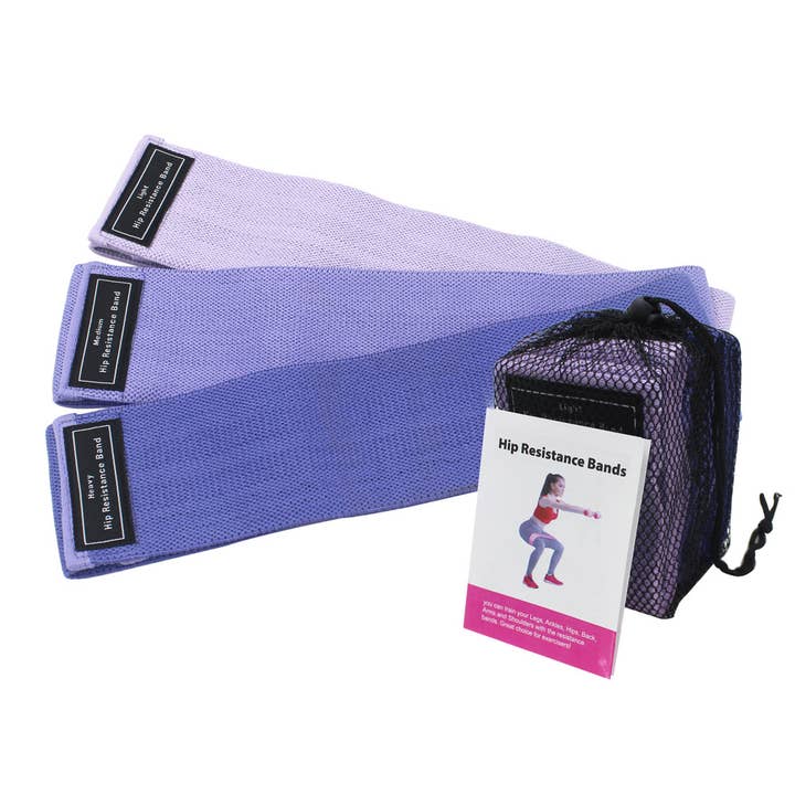 Thick Woven Resistance Band Set Purple for wholesale on Faire8
