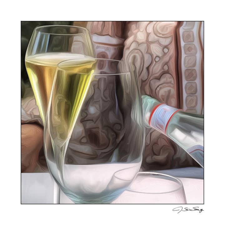 Artcard Wine Glasses for wholesale by Signature Image Gallery