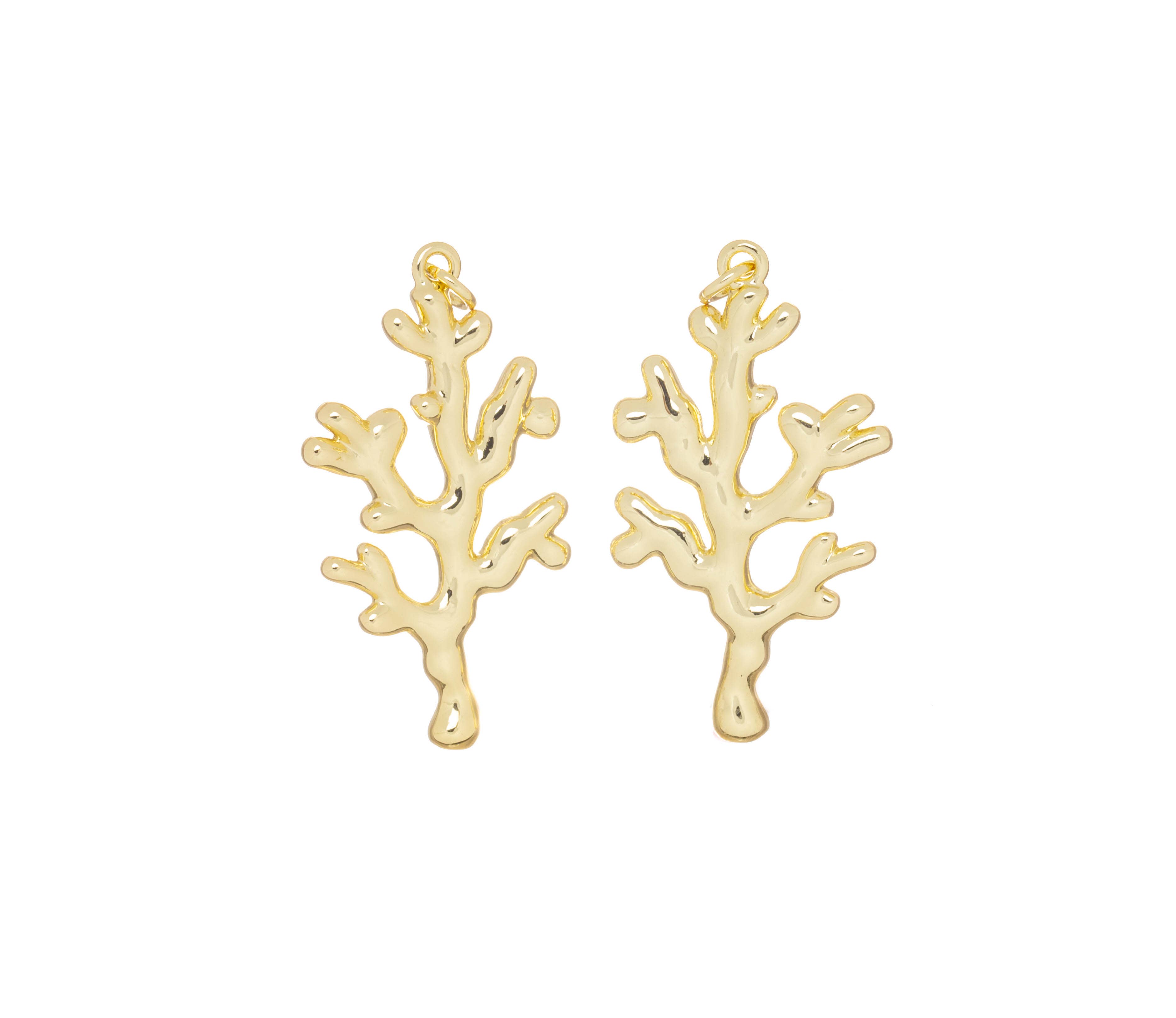 Jewel Pledge - Wholesale Individual Charm/Pendant - Ocean Coral Branch Charm for Necklace and Earrings CPG27482