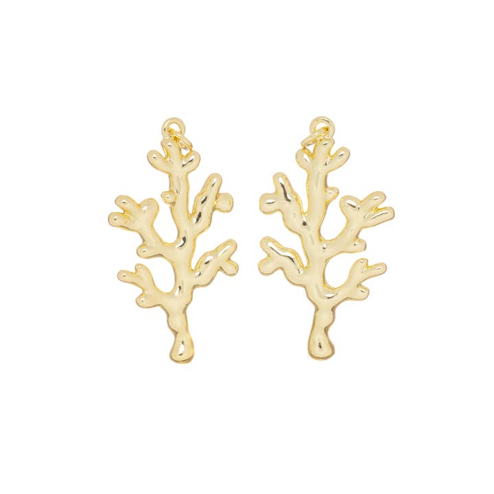 Jewel Pledge - Wholesale Individual Charm/Pendant - Ocean Coral Branch Charm for Necklace and Earrings CPG27482
