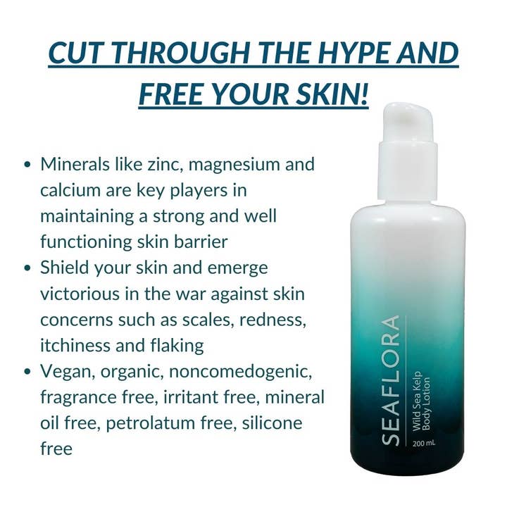 Seaflora Skincare – wholesale Lotioner och fuktkrämer – Wild Sea Kelp Body Lotion: Läka, Tona, Näring med 4 Kelps2