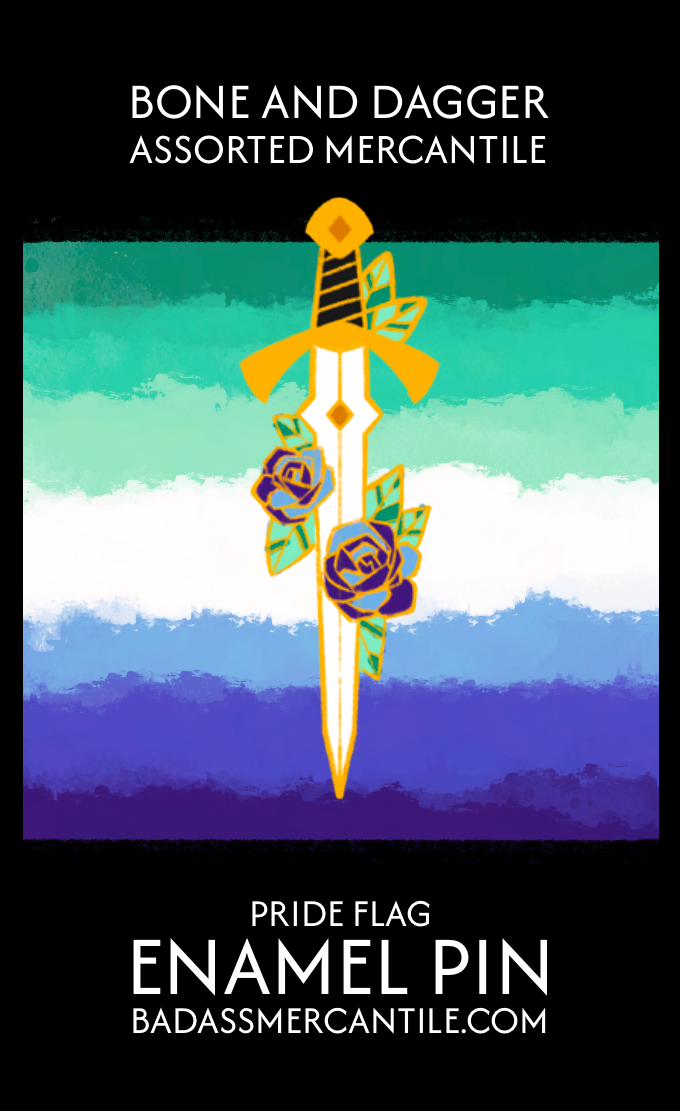 Bone and Dagger Assorted Mercantile - Wholesale Lapel Pin/Button - Pride Sword Enamel Pin2