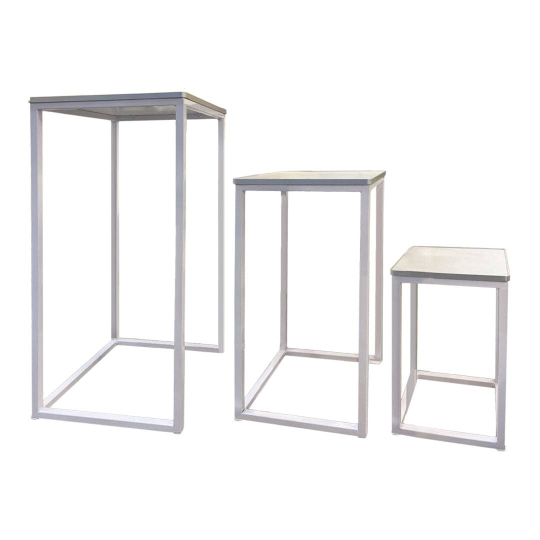 DisplayCanada - Wholesale Side Table - Modern Wood Nesting Tables, Minimalist Side Table Set 2